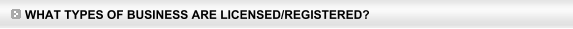 What types of business are licensed/registered? - (929) 290-8609